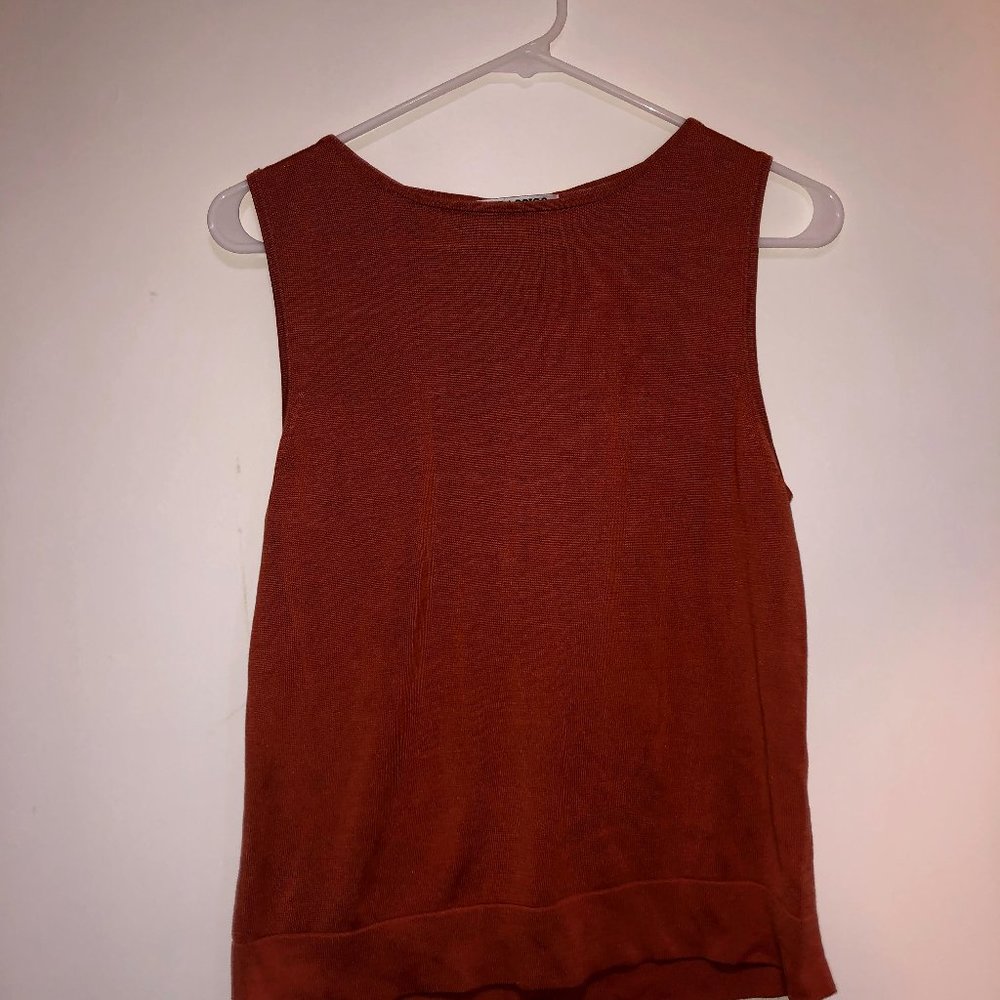 orange sweatervest/tanktop